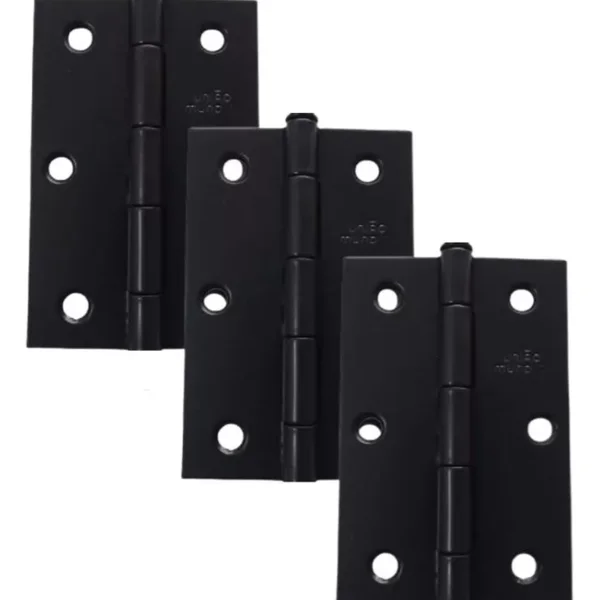 Dobradiças pretas para porta — Designer Fechaduras, São José-SC
