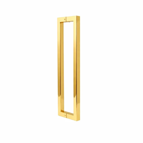 Puxador dourado para porta — Designer Fechaduras, São José-SC